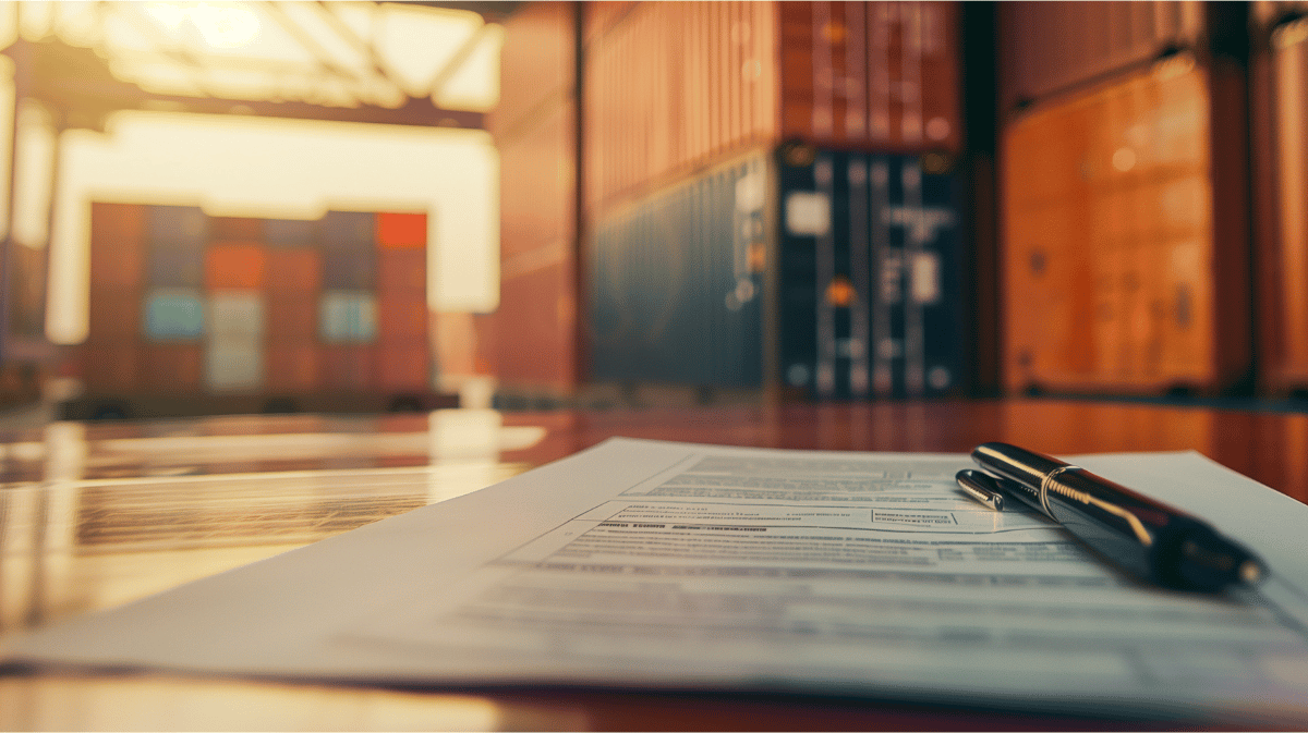A pile of paperwork in a warehouse